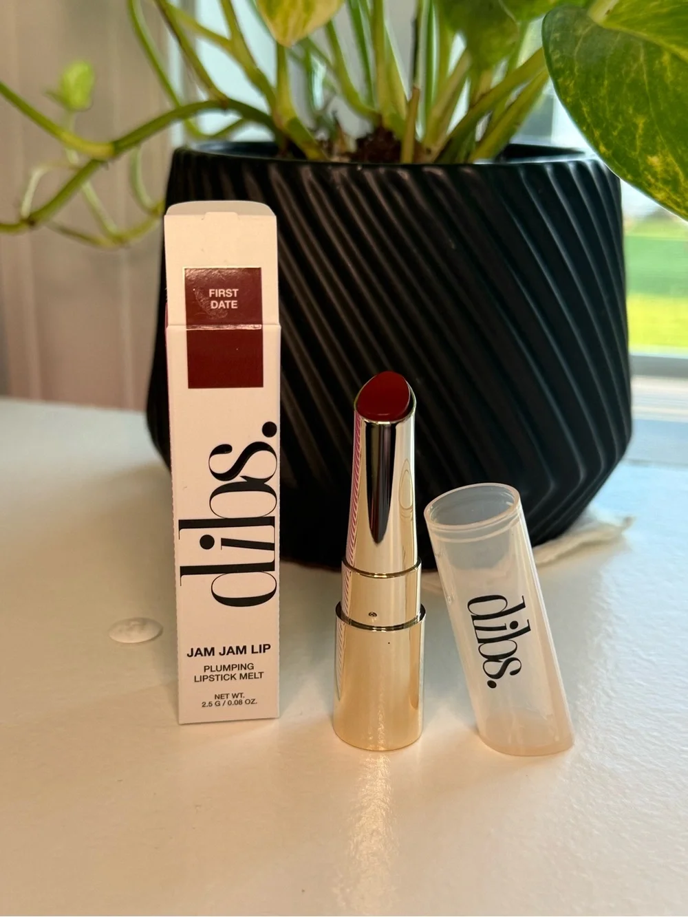 Jam Jam Lip Plumping Lipstick Melt — First Date (Deep Berry)